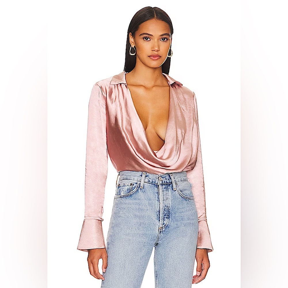 🎀REMI x REVOLVE Marissa Top in Satin Dusty Pink, L